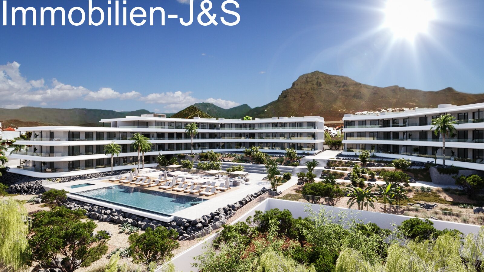 Neues Eck-Apartment mit Poolblick und Abendsonne im "Atlantik Homes"