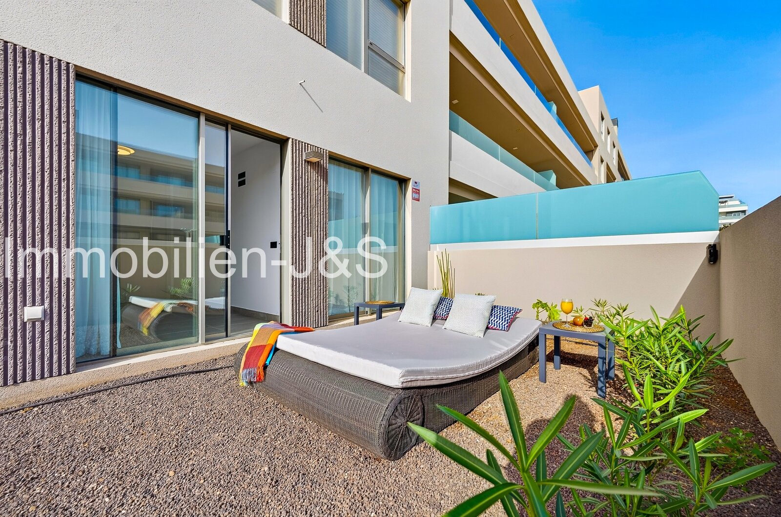 Neues Eck-Apartment mit Poolblick und Abendsonne im "Atlantik Homes"