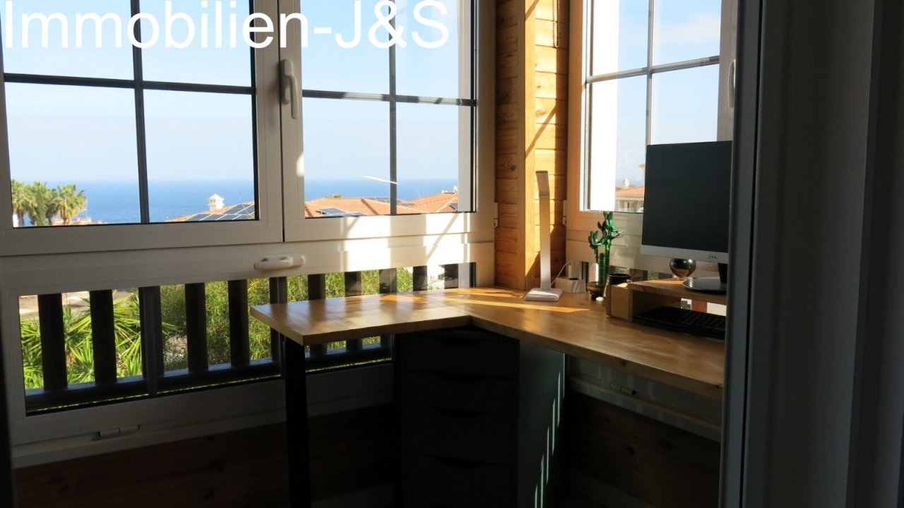 Bright workspace with sea view