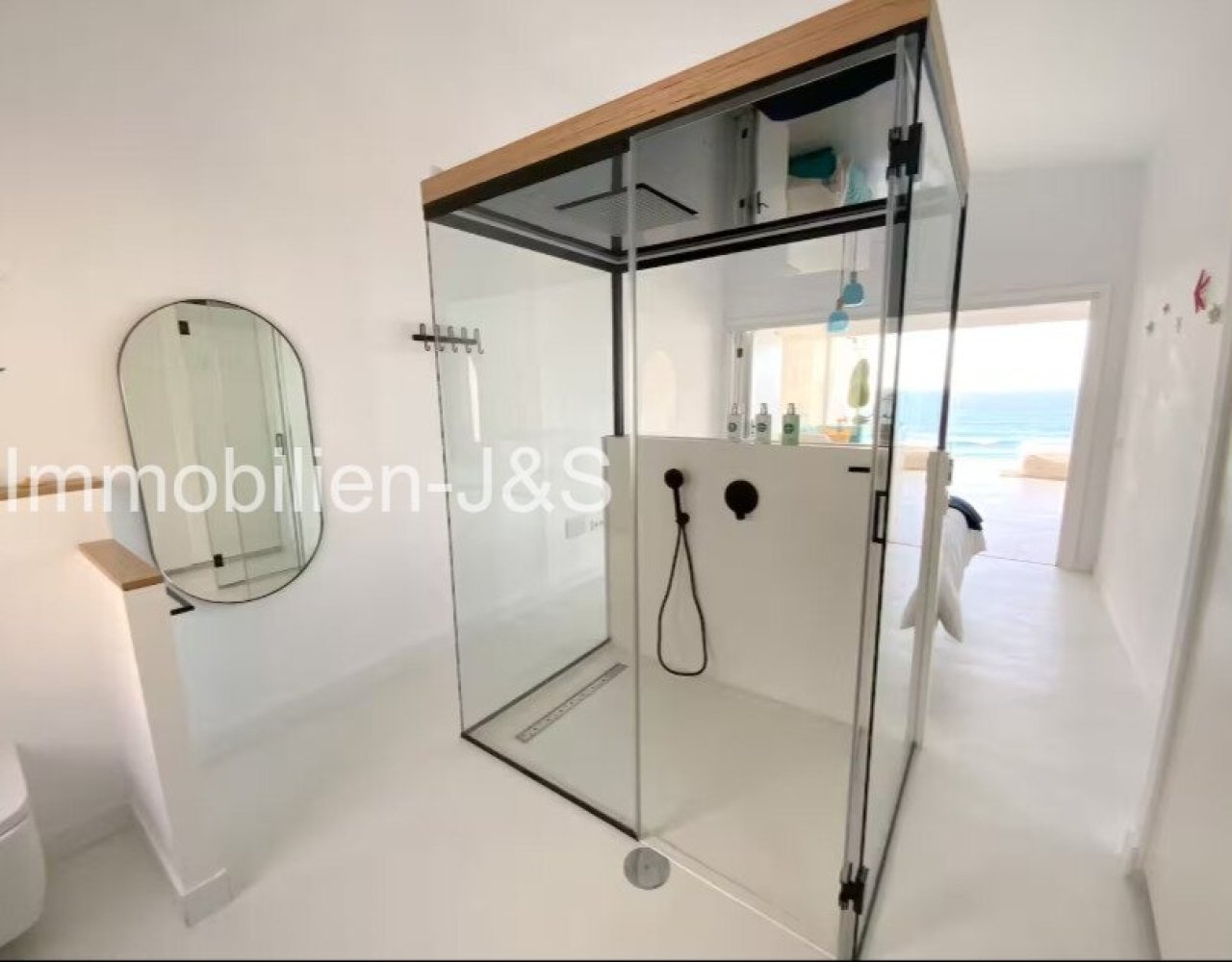 Shower in the master bedroom