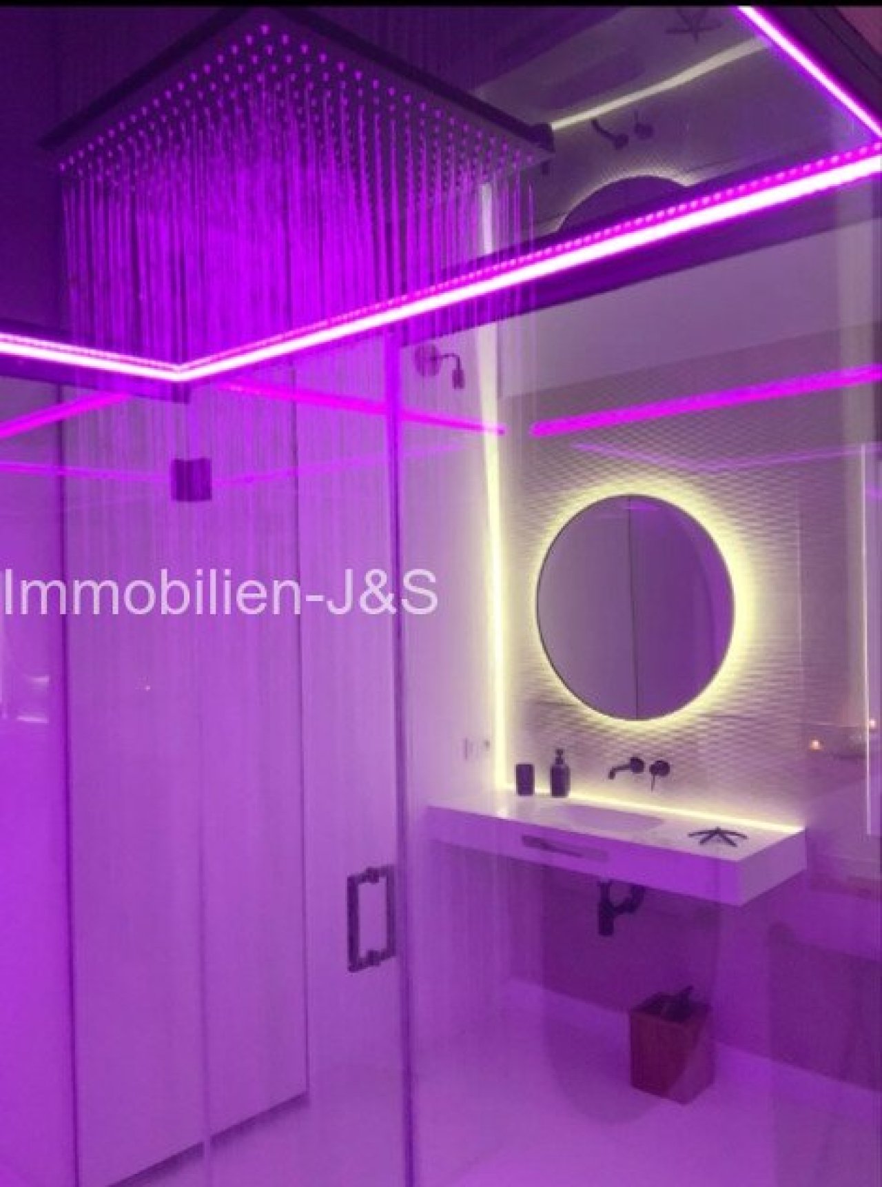 Rain shower with lighting